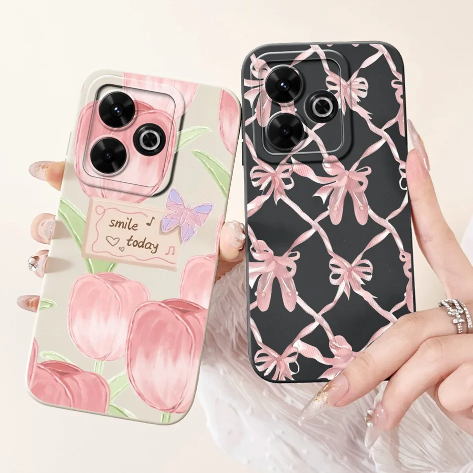 Funda para Xiaomi Redmi 13 4G 5G, Funda trasera de teléfono a la moda para Xiaomi Redmi13, Funda de protección completa, Funda de silicona líquida suave - imagen 2