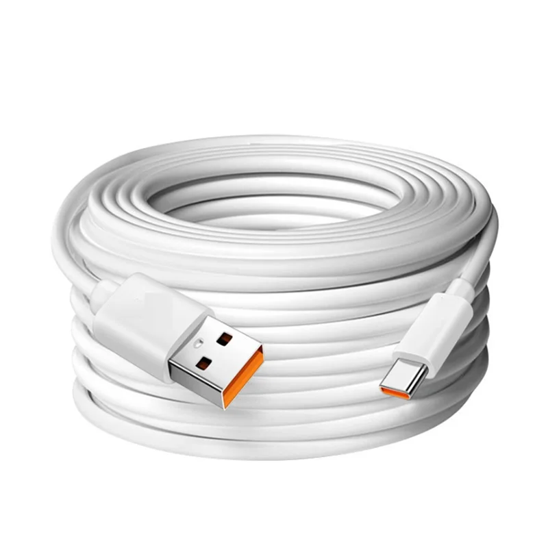 Cable de carga tipo C ultralargo de 14m para monitoreo de la grabadora de conducción Samsung Xiaomi Huawei Redmi cable cargador de teléfonos móviles - imagen 5