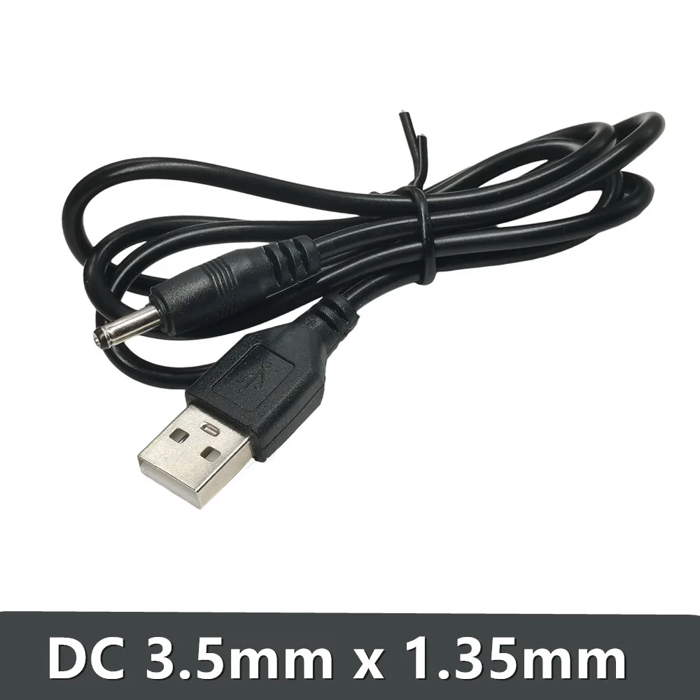 Cable de alimentación USB a CC, adaptador de cargador de conector recto de 3,5x1,35mm para enrutador, TV Box, lámpara de mesa, 1 ud.