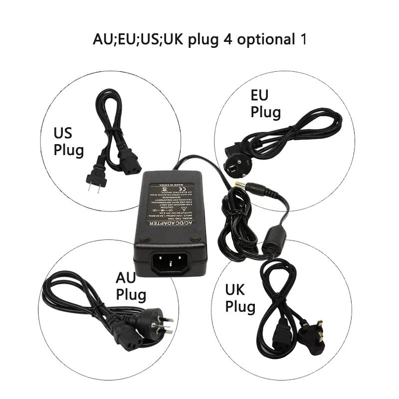 Adaptador de corriente 12V 1A 2A 3A 5A 6A 7A 10A 12W 24W 36W 60W 84W 120W 100-240V AC a DC enchufe de pared tipo escritorio 5,5*2,5mm puerto DC12V - imagen 4