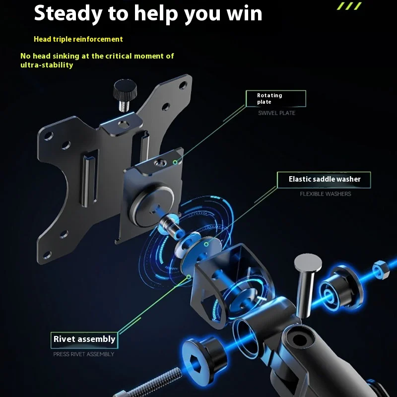 Humanex-Soporte para Monitor de ordenador, brazo de Robot voladizo, soporte de pantalla de elevación Rgb, pantallas de Pc, accesorio de juego personalizado para deportes electrónicos - imagen 5