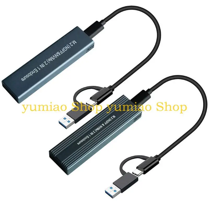 587B para M.2 SSD para carcasa para NVME/ disco duro PCIE doble protocolo USB3.1 tipo C 10G 2TB caja disco duro - imagen 5