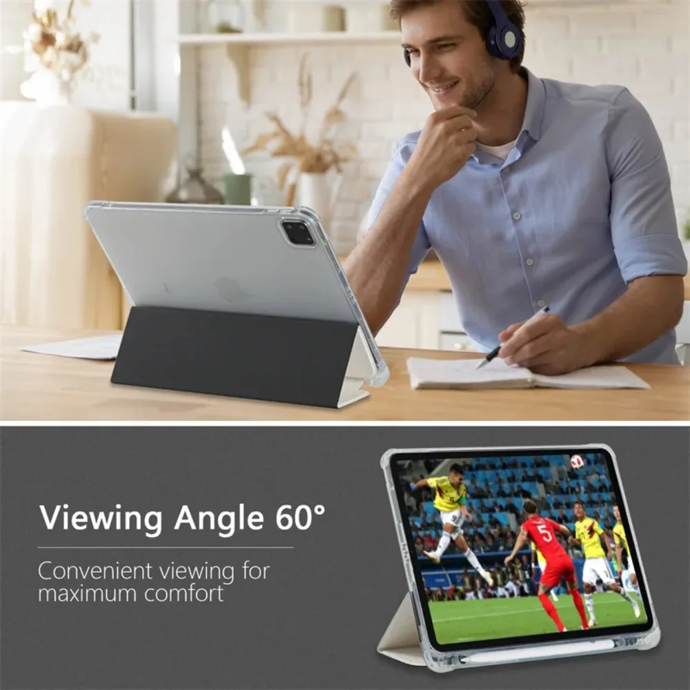 Funda para tableta triple con diseño de gato fresa Kawaii para iPad pro 10/11/2020/6/7th /8th /Air 3rd/Air 4th/9th gen/Air 5th Gen 202 - imagen 5