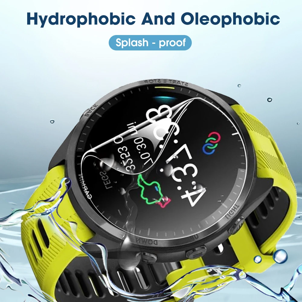 Película de hidrogel para reloj inteligente Garmin Forerunner 965, Protector de pantalla de TPU suave y transparente de cobertura completa para Forerunner 965, 1-10 Uds. - imagen 5