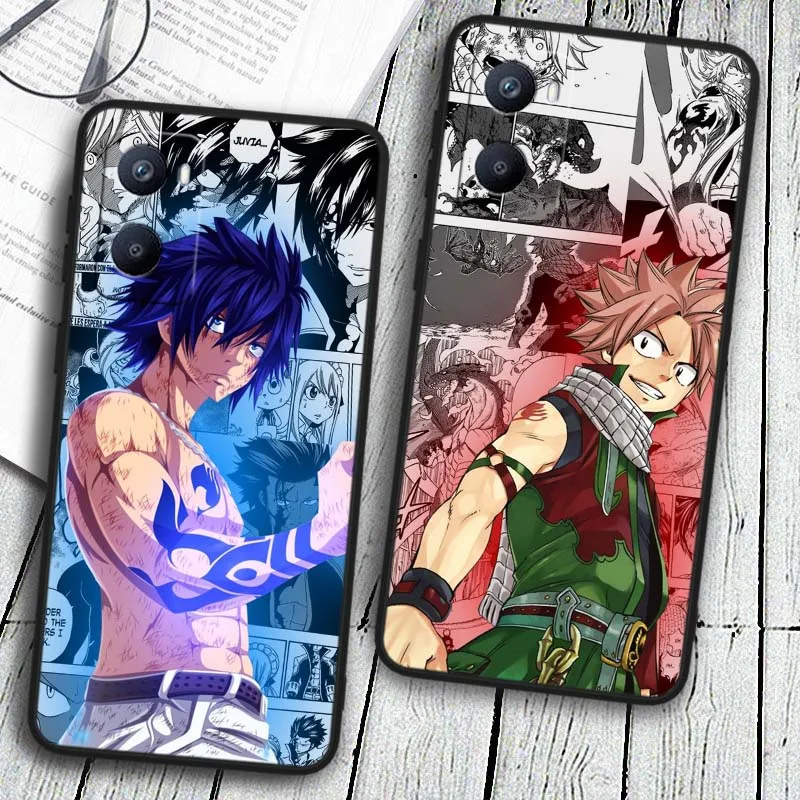 Fairy Tail Anime para OPPO Reno 12 11 F 10 8 7 6 5 4 Z T Lite Plus Pro 4G 5G funda de teléfono negra - imagen 2
