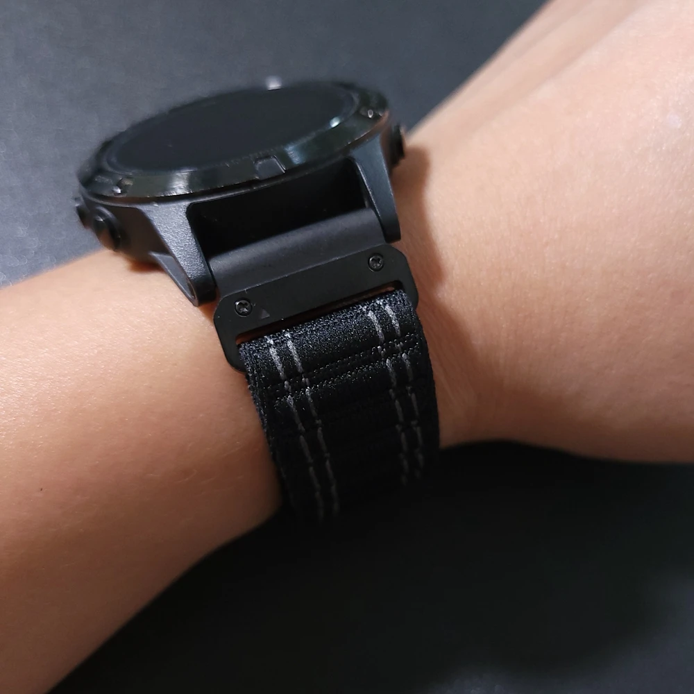 Correa deportiva QuickFit de nailon de 26mm y 22mm para Garmin Fenix 8 E 7 7X 6 6X 5X Plus/Epix Pro Gen 2 47mm 51mm/Enduro 3 2 - imagen 5