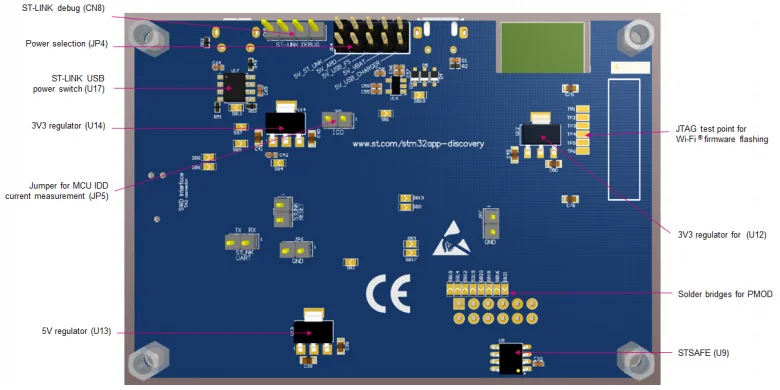 Spot B- L4S5I-IOT01A STM32L4S5VIT6 Internet de las cosas BLE NFC inalámbrico de baja potencia - imagen 3