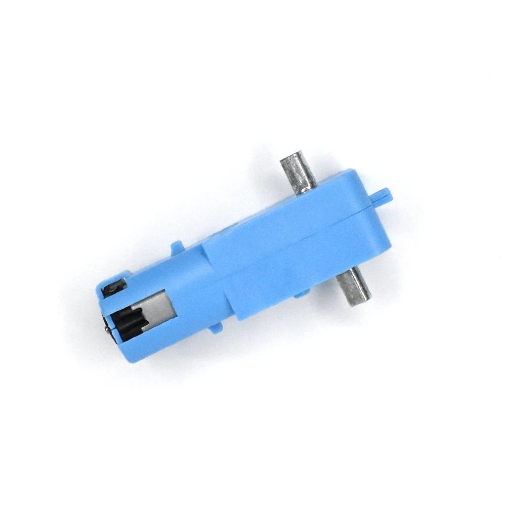 DC 3V-6V 1:90 Motor de engranaje de Metal todo Metal/medio Metal Motor de engranaje de un solo eje Robot vehículo inteligente reductor de velocidad TT Motor azul - imagen 3