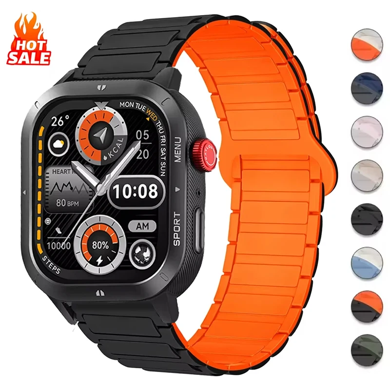 Correa magnética de silicona de 20mm y 22mm para HAYLOU IRON NEO, banda deportiva para Haylou Solar 5 2 Pro/2Pro/Haylou 4 4S RS4 Plus RS5 R8 S8 S6