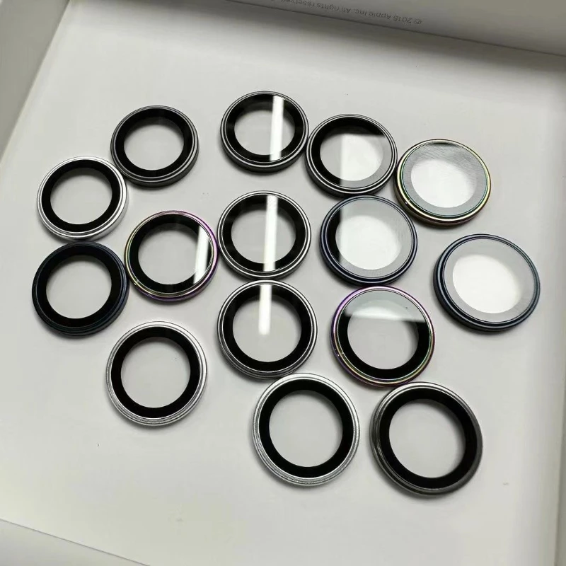 2-3 uds cubierta protectora de lente de cámara de vidrio templado gris para IPhone 16 17 Pro Max 15 14 13 Pro Max 16 Plus accesorios de protección - imagen 4