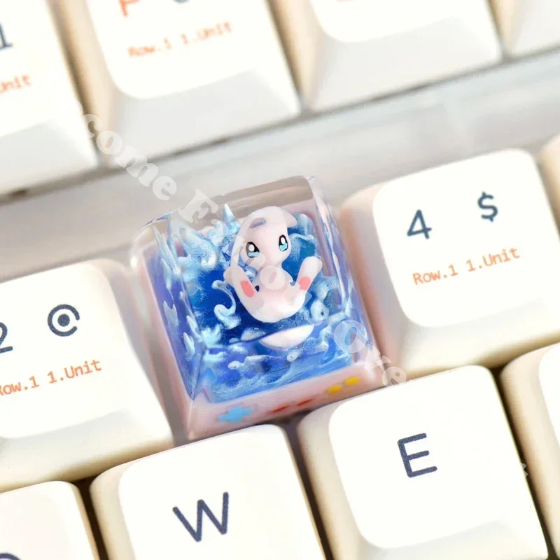 Teclas de Pokémon Mewtwo Umbreon eje transversal Pikachu Journeys Keycap nuevo estéreo Linda ilustración Teclado mecánico teclas de resina - imagen 4