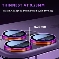 Protector de cámara PVD 9H para iPhone 17, 16 Pro Max y 14 Plus