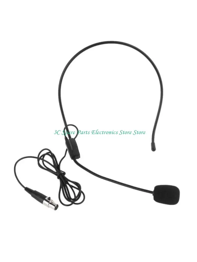 Micrófono SZ XLR 3 pines para guía cabeza, micrófono condensador para altavoz para gira