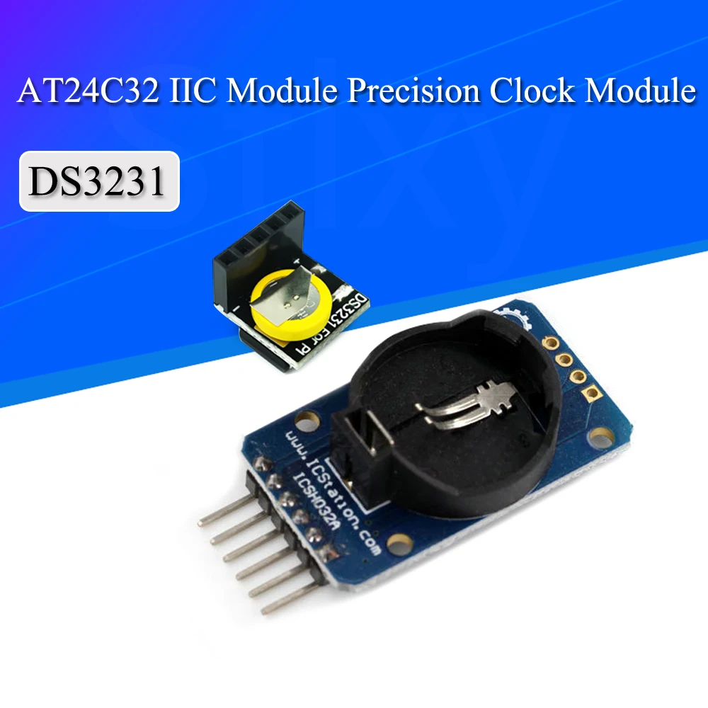 Módulo de reloj de precisión DS3231 AT24C32, mini módulo de memoria DS3231, 3,3 V/5V en tiempo Real para Raspberry Pi