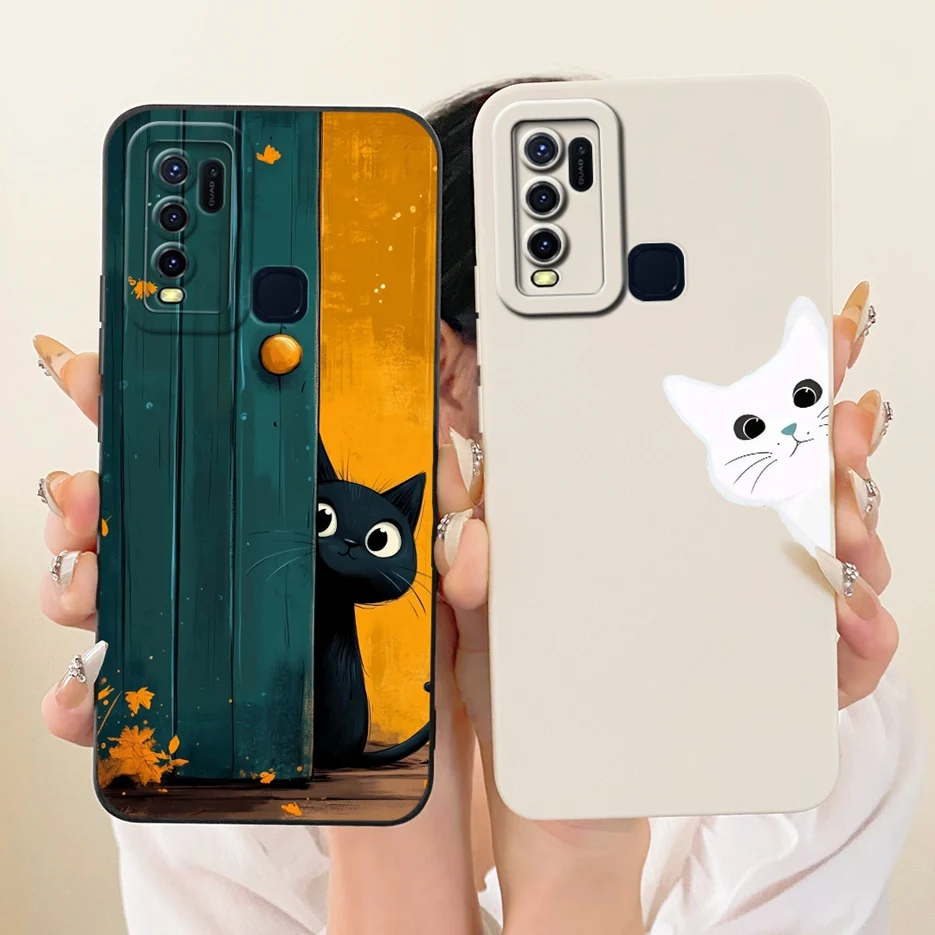Para Vivo Y50 funda 1935 Linda funda pintada de caramelo de moda de dibujos animados funda de teléfono de silicona suave para Vivo Y30 Y 50 VivoY30 VivoY50 Shell - imagen 5