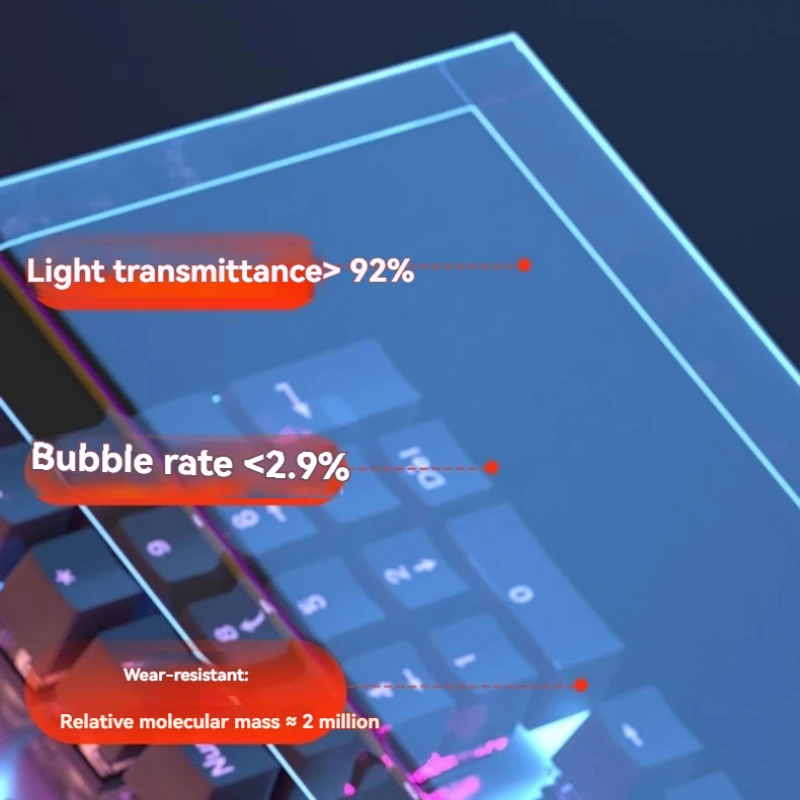 Keydous-cubierta antipolvo para teclado mecánico NJ68/68pro/NJ80/NJ87/87pro/NJ98, cubierta protectora de teclado impermeable transparente acrílica - imagen 5
