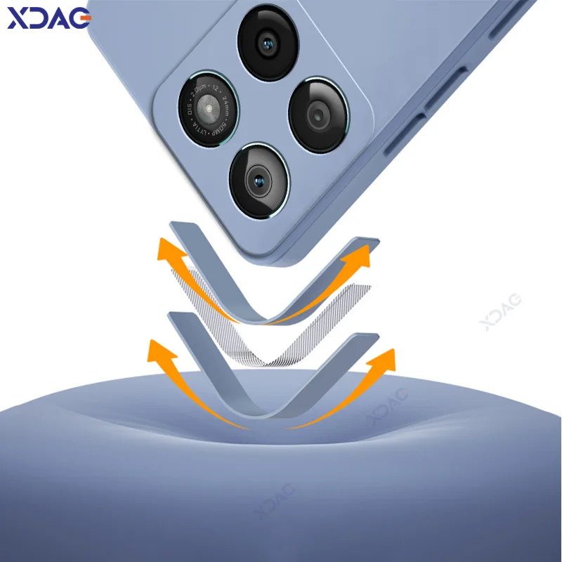 Funda de lujo para teléfono móvil Candy para Motorola Moto Edge 60 60s Fusion 5G, protección de lente Edge60, cubierta suave, armadura cuadrada de silicona líquida - imagen 2