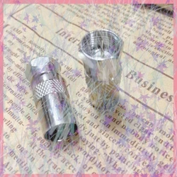 Conector macho tipo F niquelado, conector a coaxial RF para TV aérea hembra, adaptadores RF B6, 2/5/10 Uds.