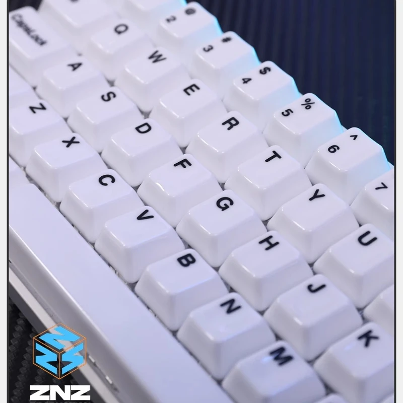 ZNZ-teclas de cerámica personalizadas con perfil de cereza, tapa de tecla de punto Simple suave blanca, bonita HIFI fuerte para jugadores de interruptores MX, diseño - imagen 3