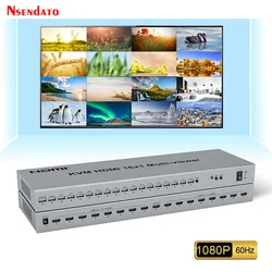Multivisor KVM HDMI USB 16 entradas, 4 pantallas Full HD 1080p