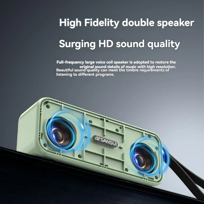 SANSUI F59 Altavoz inalámbrico Bluetooth reproductor RGB portátil para personas mayores Radio FM 3600mAh duración De la batería deportes al aire libre Caixa De Som - imagen 5