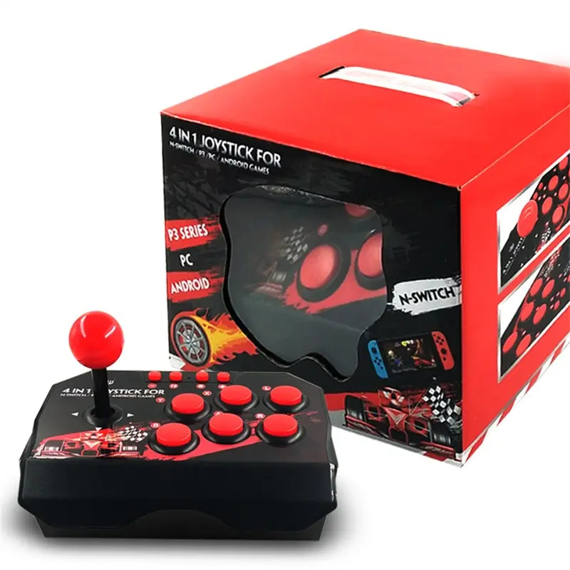 GAMINJA NS002 4 en 1 Retro Arcade consola juego joystick Rocker controlador de lucha para Nintendo Switch PS3 PC Android TV - imagen 4