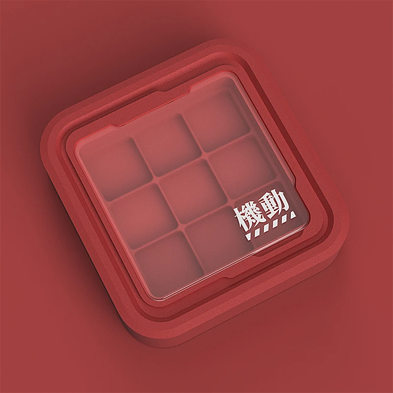 ECHOME-caja de almacenamiento de tapa de llave de impresión 3D personalizada, caja de polvo de resina de Metal con nueve compartimentos, decoración de escritorio, accesorios para juegos - imagen 4