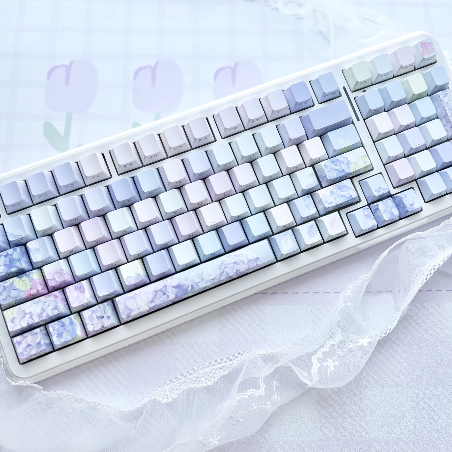 Tapa de llave con grabado lateral personalizado, accesorio de Teclado mecánico con diseño de cereza, PBT, 130 - imagen 5