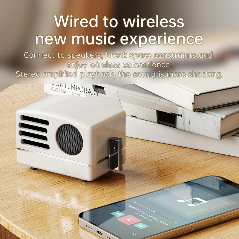 Transmisor y receptor de Audio con Bluetooth 5,1, AUX, 3,5mm, estéreo con micrófono, compatible con tarjeta TF, adaptador inalámbrico para coche, TV, PC, auriculares - imagen 4