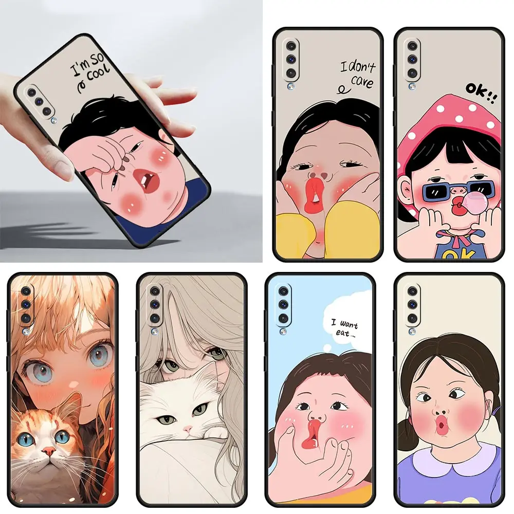 Funda divertida de dibujos animados para Samsung A24 A12 A16 A14 A32 A50 A70 A20E A20S A10S A22 A40 A34 A54 A42 A52 5G A04s A06 - imagen 2