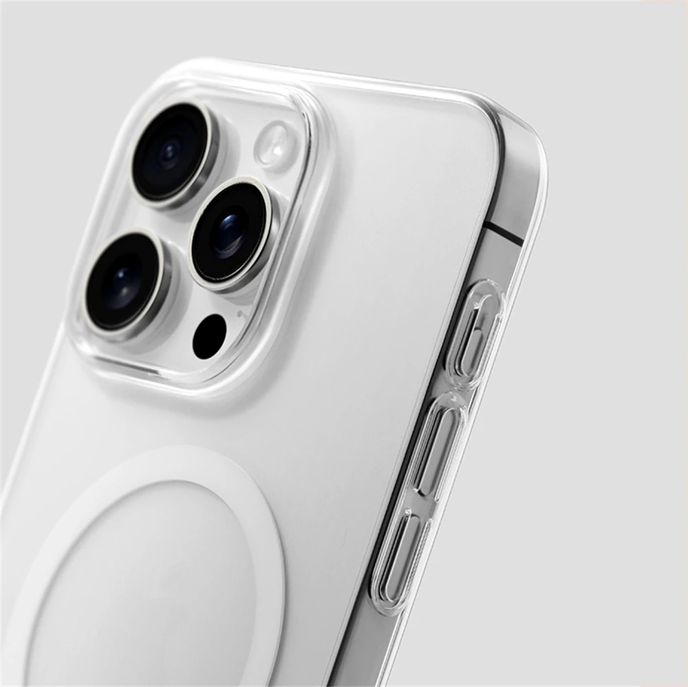 Funda magnética transparente HD ultrafina para PC dura para iPhone 17 Pro Max 16 15 14 Plus 13 12 Magsafe cubierta transparente de carga inalámbrica - imagen 5