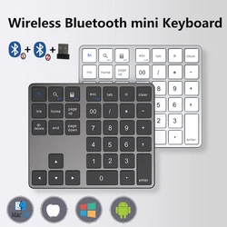 Teclado Numérico Inalámbrico Bluetooth Recargable 35 Teclas iOS Android Windows