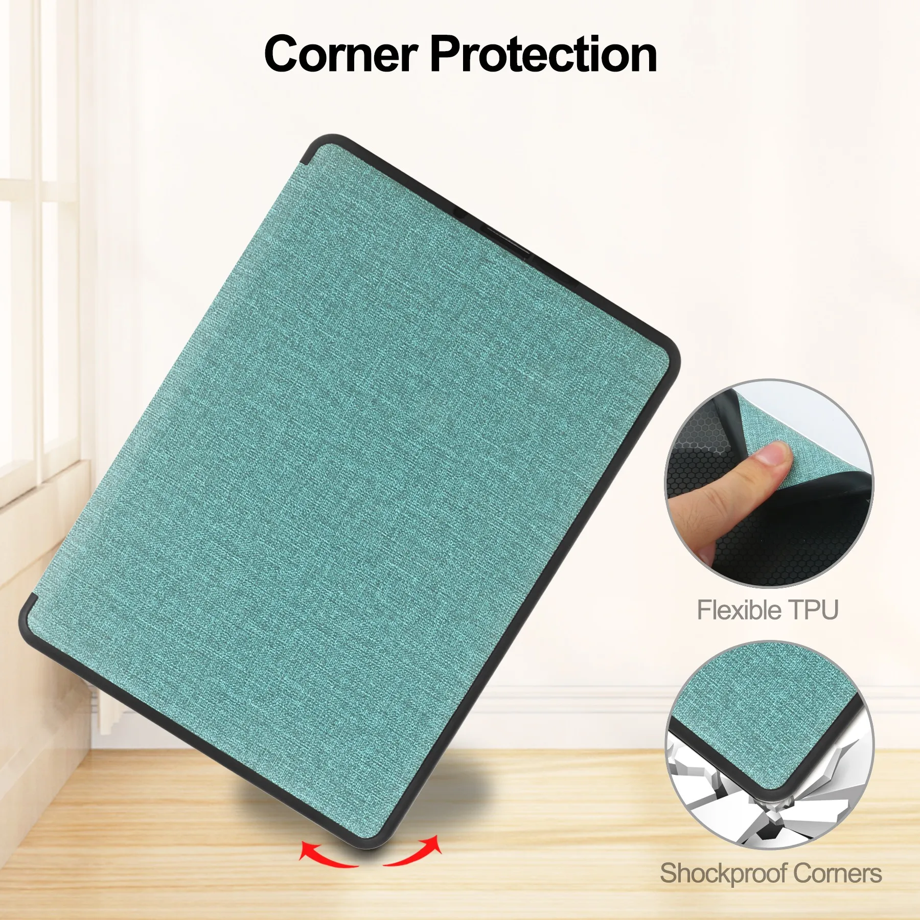 Funda eReader para Kindle Paperwhite 2024 (12a generación), funda Colorsoft de 7 pulgadas, carcasa protectora de TPU con encendido/apagado automático y soporte de mano - imagen 3