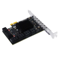 Tarjeta Controladora PCIe x1 con 12 Puertos SATA III Discos Duros