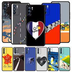 Funda de teléfono para Oppo Reno13 Reno12 Reno11 F Reno10 Pro A54 A53 A95 A76 A74 A57 A98 A80 A79 5G A78 4G, funda para bicicleta francesa