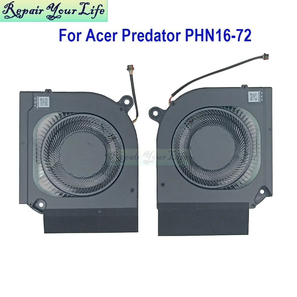 Ventilador de refrigeración CPU GPU para Acer Predator Helios Neo 16 PH16-72 71 PHN16-71 PHN16-72 N23C12 ventiladores enfriadores para portátiles para videojuegos DC 12V 1A - imagen 2