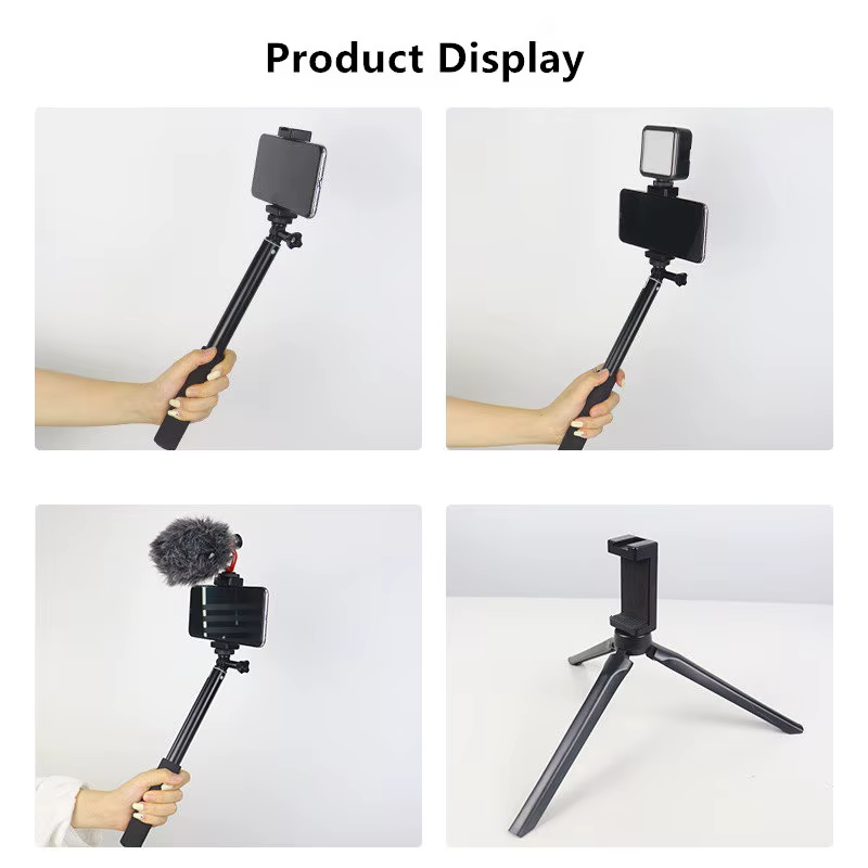 Trípode Universal para tableta, soporte de teléfono con Clip para luz de relleno, palo de Selfie para IPhone, Android y Smartphone - imagen 5