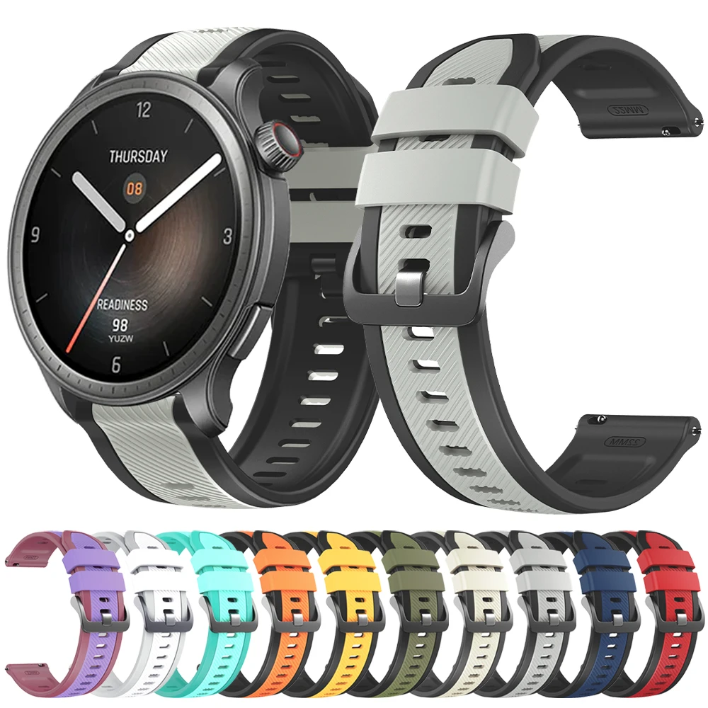 Para Huami Amazfit BALANCE / BALANCE 2 correa de reloj GTR 4 2 2E 3Pro 47mm/Bip 6 5 UNIDAD pulsera 22mm pulsera deportiva de silicona - imagen 2