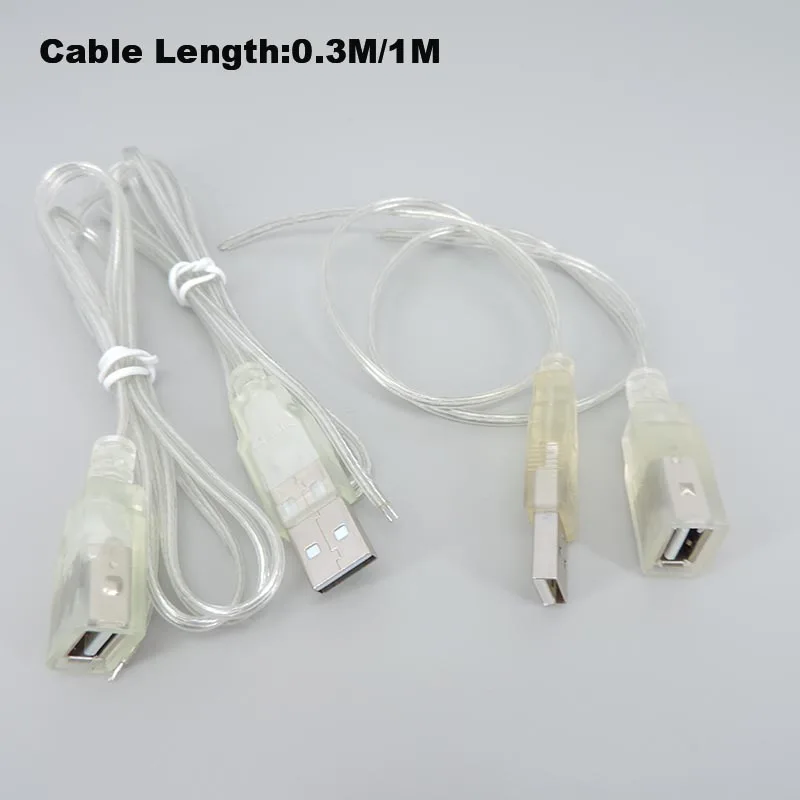Cable de alimentación USB DC 5V, 2 pines, 4 pines, USB 2,0 tipo A, conector macho hembra, conector Jack 26awg, Cable de extensión de Cable de carga - imagen 2