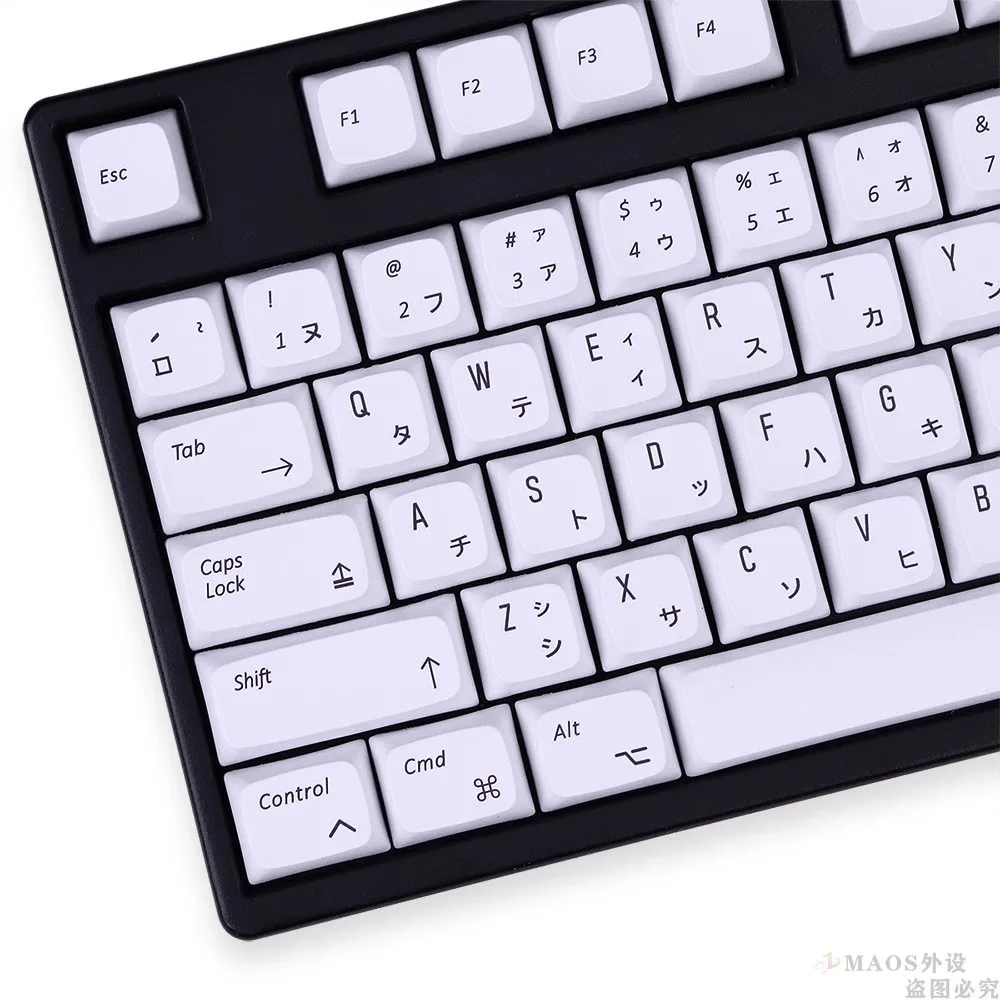 Juego de 155 teclas japonesas PBT XDA, teclas blancas minimalistas para teclado mecánico, interruptores MX personalizados, teclas ISO, barra espacial 7U - imagen 2