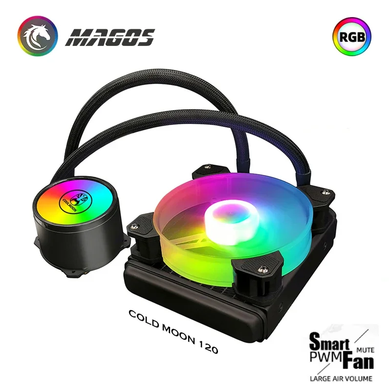 CoolMoon AM5 CPU 240 Enfriador de agua AIO Kit de enfriamiento 1700 Soporte AMD/Intel 5V MB ARGB SYNC - imagen 2