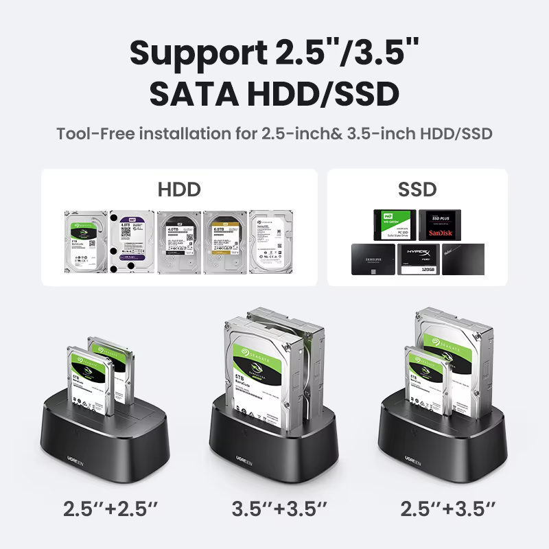 UGREEN Docking Station SATA a USB 3.0 para HDD y SSD - imagen 5