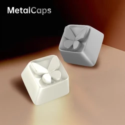 Tecla para teclado mecánico con diseño de mariposa en aluminio y zinc