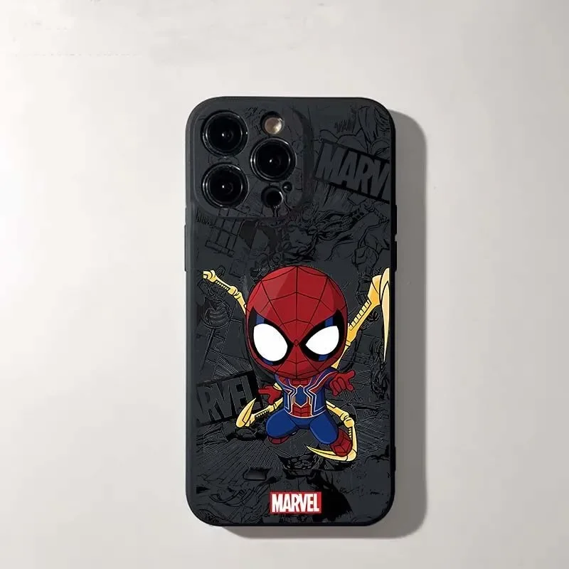 Funda de teléfono Marvel Spider Man Groot para IPhone 16 Pro Max 15 14 Plus 12 13 Mini 16E 7 8 Plus SE, Fundas de silicona suave mate - imagen 3