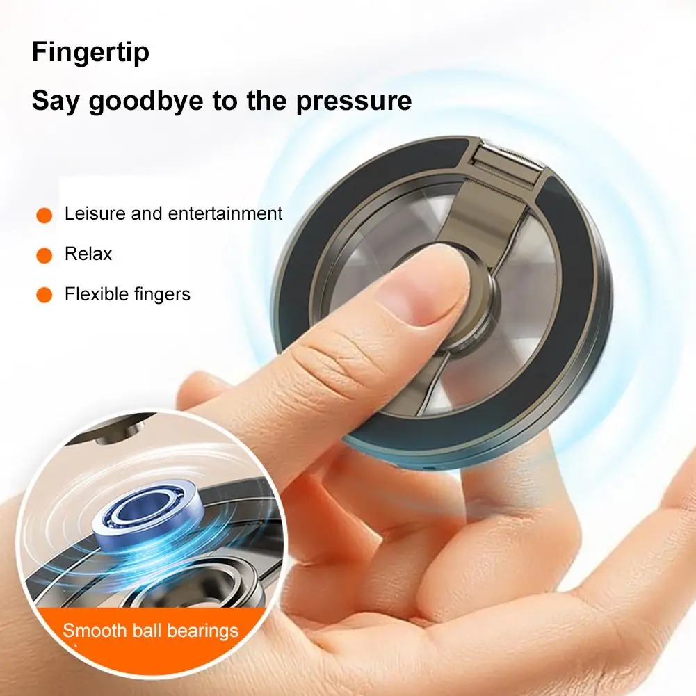 Soporte magnético portátil para teléfono con giroscopio yema del dedo, juguete para aliviar el estrés, accesorio de escritorio de oficina para Fitness, para el hogar y los viajes - imagen 5