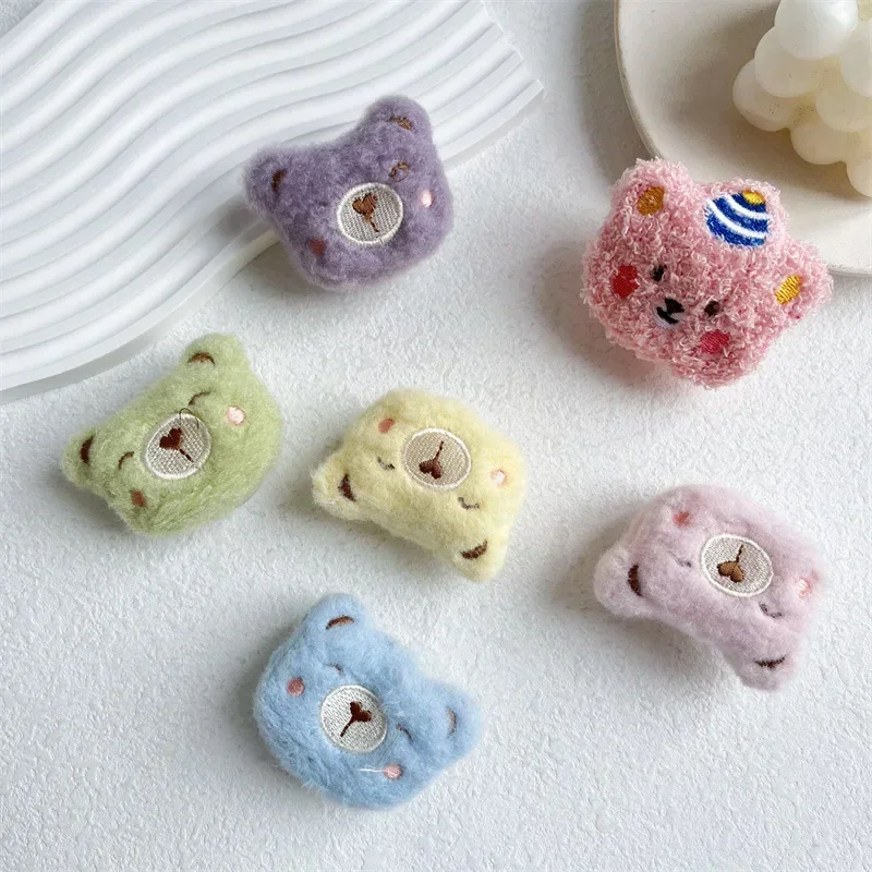 Soporte de teléfono con agarre plegable de felpa esponjosa y divertida de piel de oso para IPhone Samsung, soporte Tok Socket Pocket Finger Griptok - imagen 3