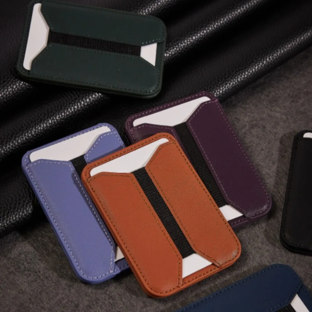 Funda de teléfono con tarjetero magnético trasero, billetera elástica - imagen 3