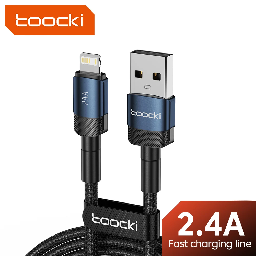 Toocki Cable USB para iPhone Paquete de 2 cargadores de carga rápida de aluminio Cable USB a iP para iPhone 14 13 12 Pro Max X 8 Plus Cable de datos para iPad