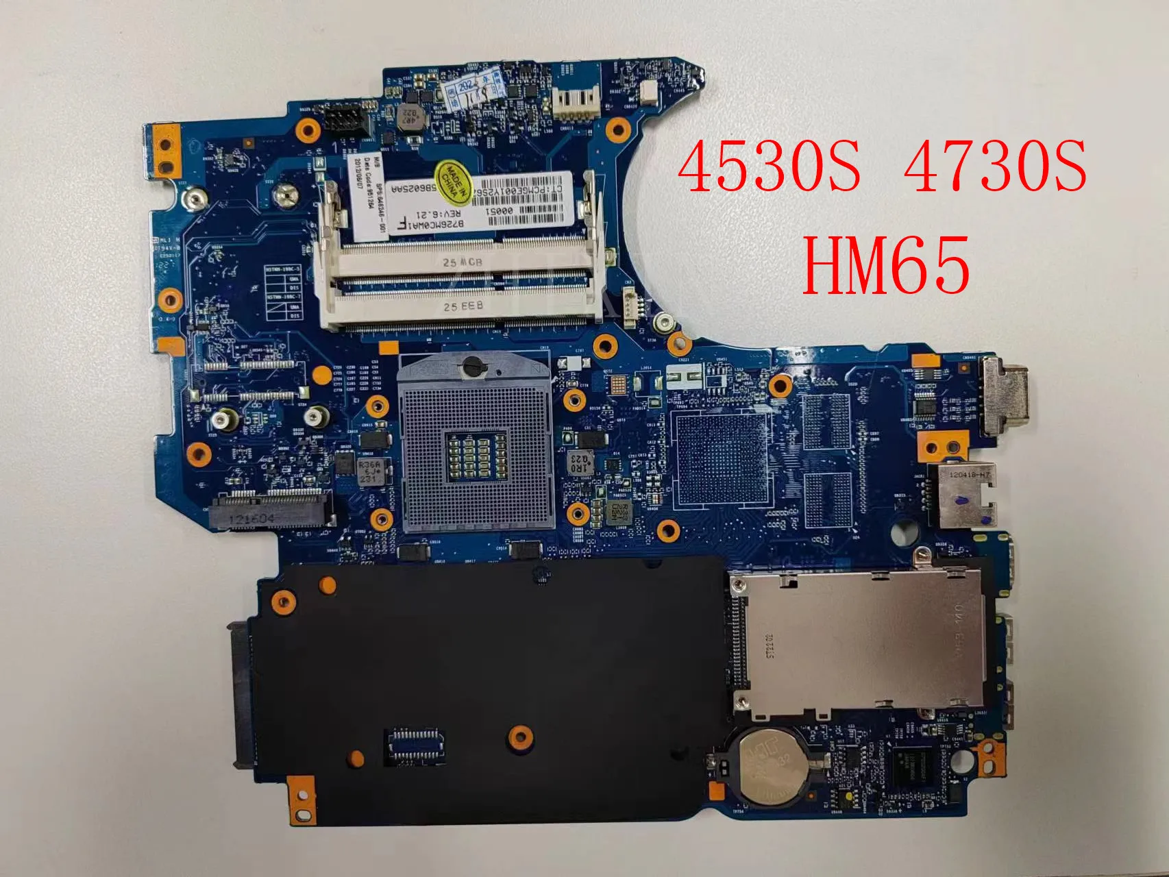 Placa base Laotop para HP Probook 4530S, 4730S, HM65, DDR3, UMA, hm65, 658341-001, 646246-001, 6050A2465501-MB-A02, prueba completa
