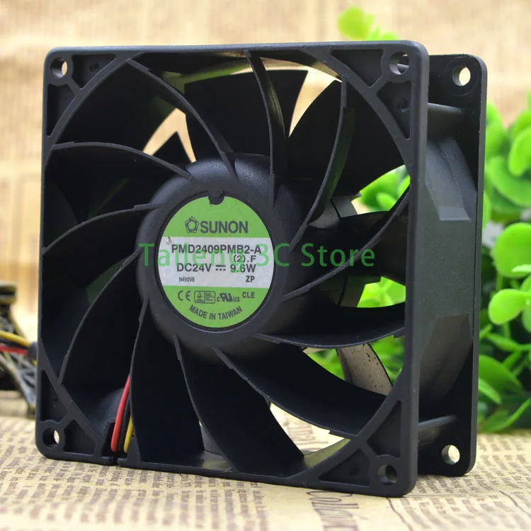 Para Sunon PMD2409PMB2-A 90*90*38mm 24V DC 9,6 W ventilador de refrigeración convertidor de 3 cables